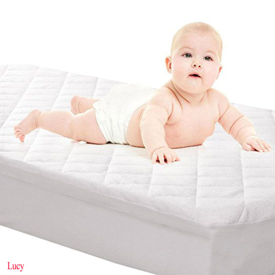 Target Price Fitted Jersey with Quiet Waterproof Baby Mattress Protector/Pad/Cover