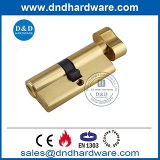 用于洗手间的抛光黄铜最佳拇指转欧式气缸-DDLC007