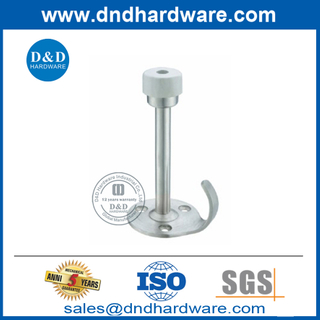 独特的带挂钩的不锈钢螺丝壁挂门挡-DDDS017