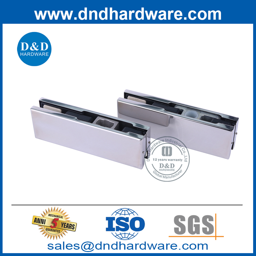 Accesorio de parche inferior de aluminio de buena calidad para puerta de vidrio-DDPT001