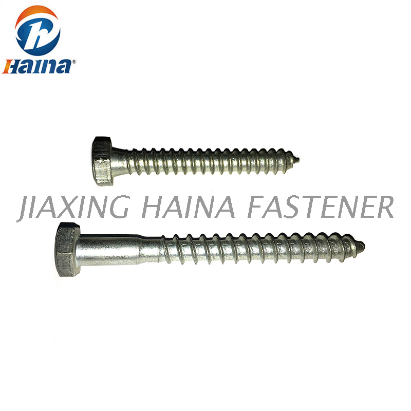 Tornillo para madera zincado Gr4.8 de acero al carbono