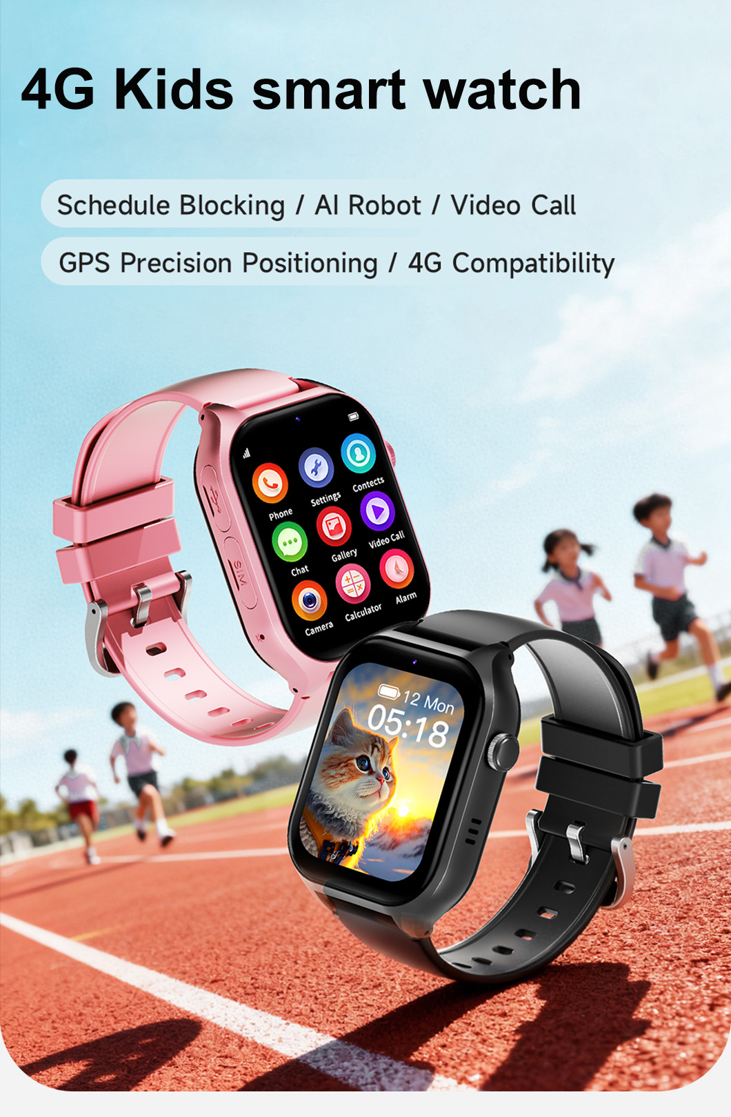 Parental Control 4G Kids GPS Watch Y49 Control parental 4G Reloj GPS para niños Y49