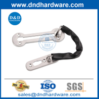 Cerradura de cadena de seguridad para puerta corrediza de acero inoxidable macizo plateado-DDDG003