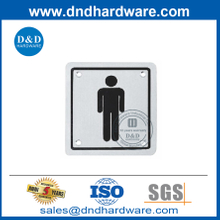 Placa de sinalização de porta de banheiro masculino em aço inoxidável para banheiro-DDSP001