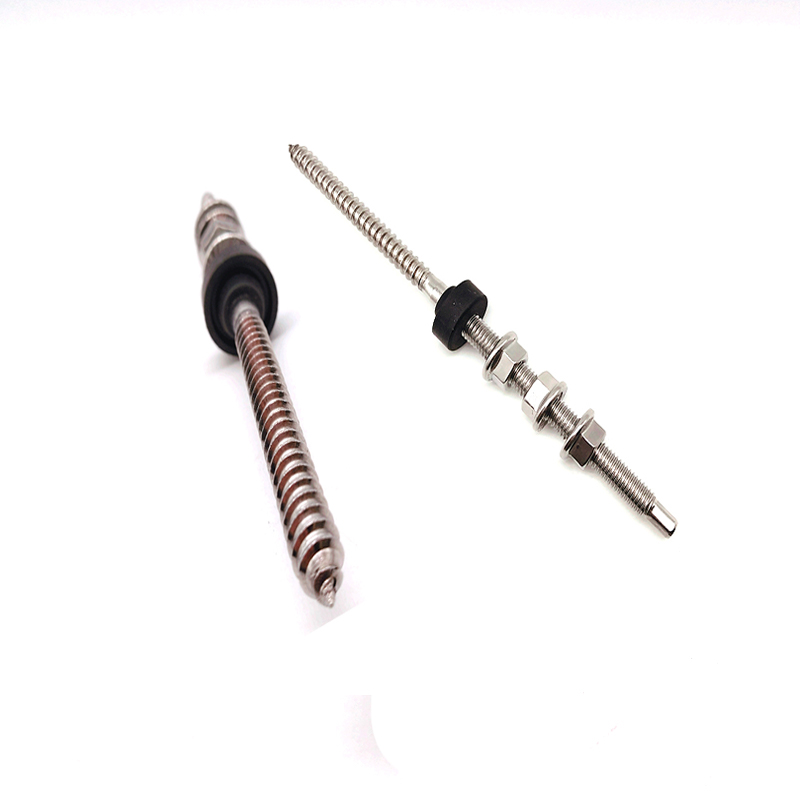 SS304 SS430 M8X150 200 mm de long vis à cheville solaire/boulon de suspension avec rondelle EPDM