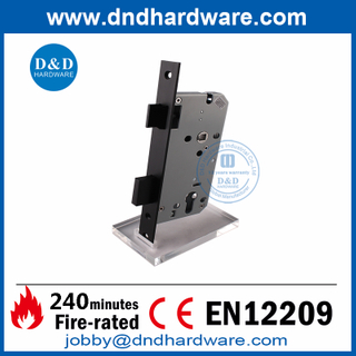 SS304 CE 黑色饰面插芯防火门锁适用于建筑门-DDML009