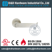 Grado 304 Manijas de puerta de palanca delantera en forma de U sólida para puertas cortafuego con AB-DDSH028