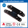 Bisagra oculta 3D de aleación de zinc negro con cubierta de lijado-DDCH008-G40