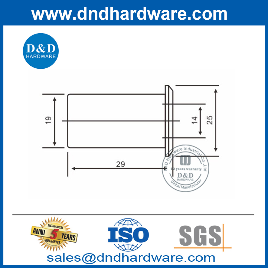 Perno a ras de puerta comercial de latón de diseño diferente a prueba de polvo Strike-DDDP003