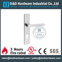 Manija de forma cuadrada hueca de acero inoxidable 304 con placa para puerta de oficina-DDTP004