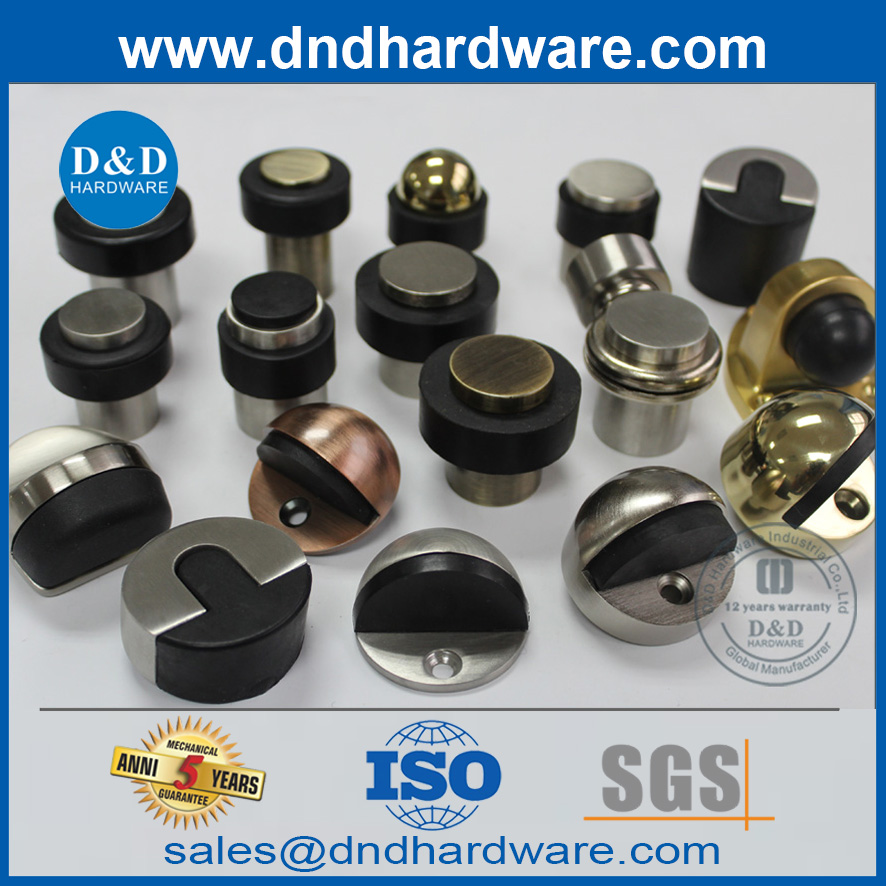 Hardware moderno de tope de puerta magnético montado en la pared de acero inoxidable-DDDS027
