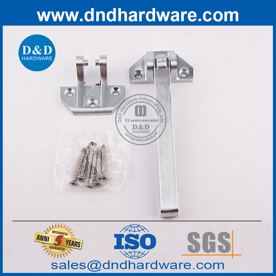 Protector de puerta de madera de níquel satinado plateado de aleación de zinc recto-DDDG009