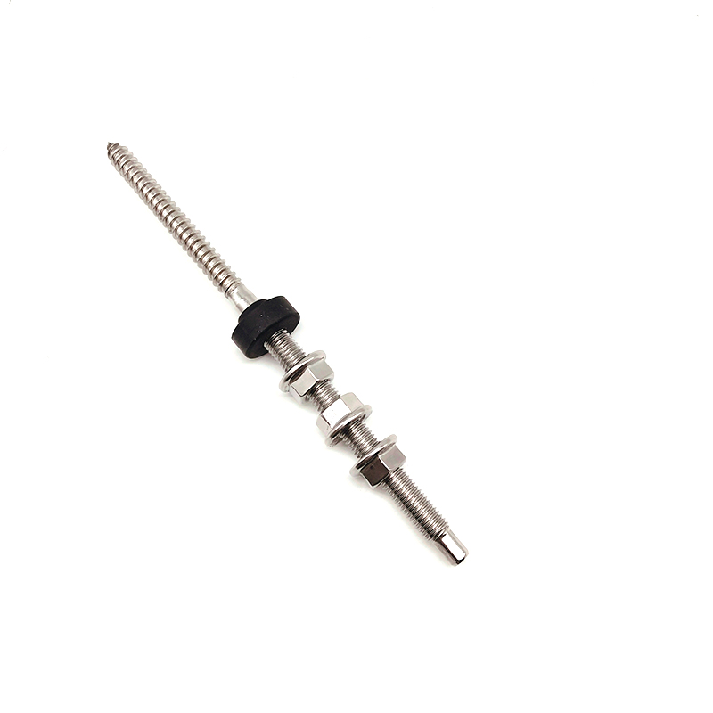  Acero inoxidable 304 430 Perno de percha de gancho solar con tuerca de brida hexadecimal y lavadora EPDM