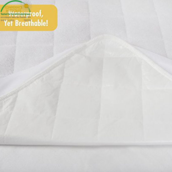 Breathable Fitted Sheet Dust Mite & Bed Bug Protection Crib Mattress Pad Protector