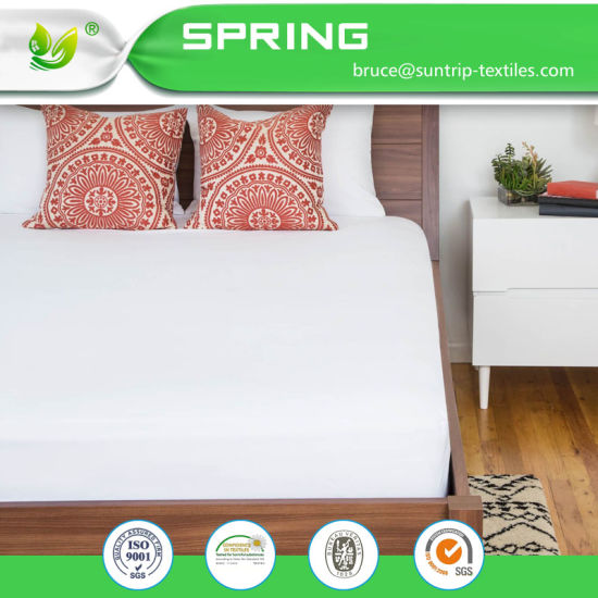Bamboo Mattress Protector Waterproof Breathable Soft Fabric Queen Size Cover Bed