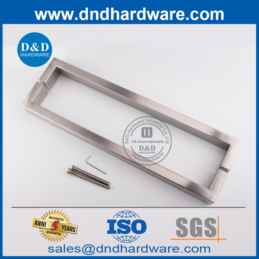 Manija simple Allure de acero inoxidable para puerta de vidrio externa-DDPH015