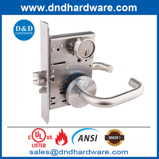 不锈钢 304 UL ANSI 1 级防火入户门插芯锁-DDAL04 F04