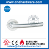 Manija de palanca de puerta de paso de acero inoxidable con roseta redonda-DDTH025