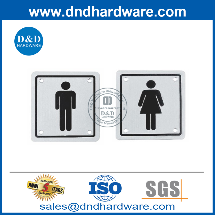 不锈钢男女通用洗手间门牌-DDSP003