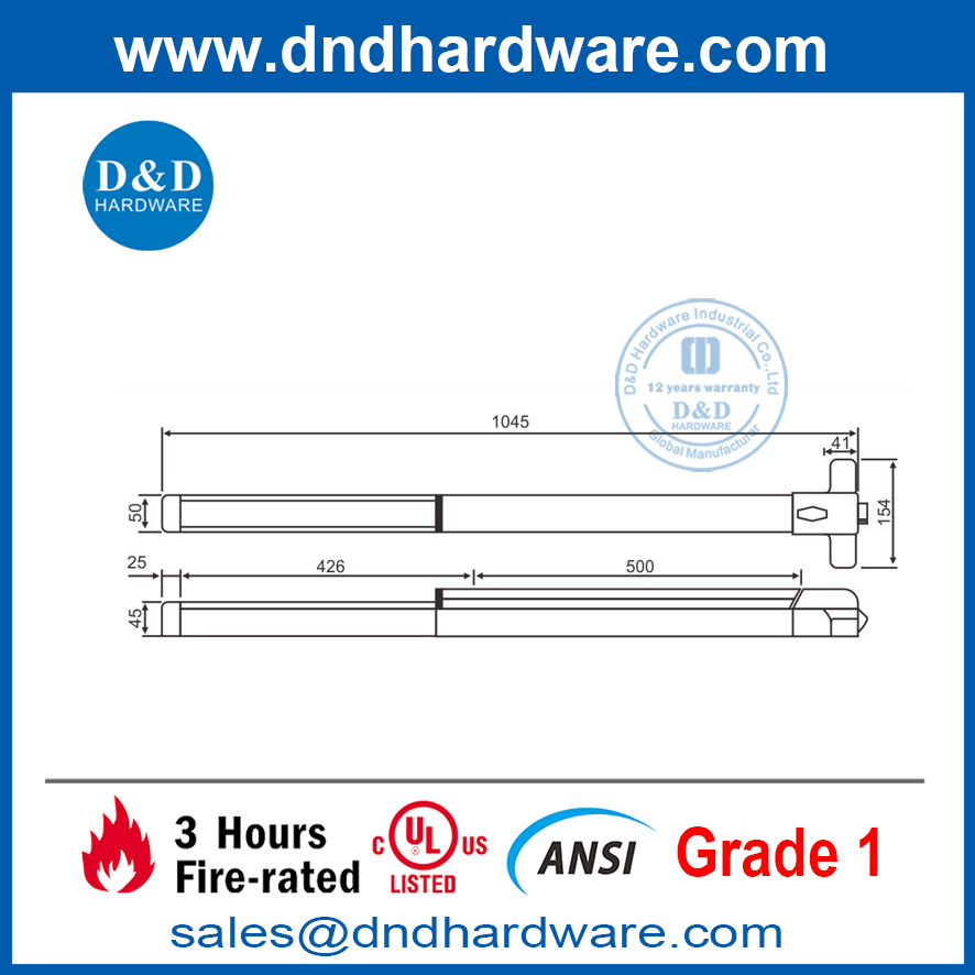 Dispositivo de salida de llanta SS304 de hardware de salida de incendios con función de control: DDPD007