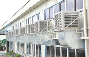 Air coolers with bottom outlet, for office building