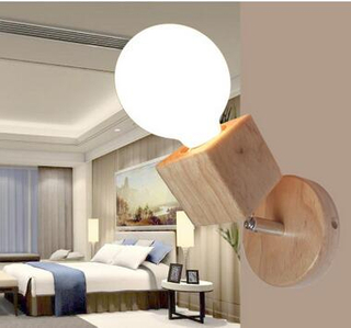 самомоднейший деревянный свет кронштейна стены с стеклянной тенью светильника (KAW1017)