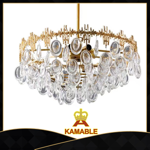 Гостиничный декоративный латунный хрустальный подвесной светильник (KP06314)