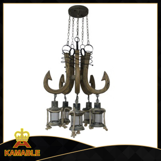 Fancy style decorative indoor wood pendant lighting (KAAD - 1168B - 5)