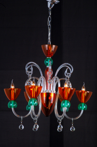 Lámpara de cristal del estilo del pasillo creativo del hotel (QD005-6L)
