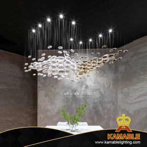 Подвесной светильник нового стиля из латуни и белого цвета (KAMA004)