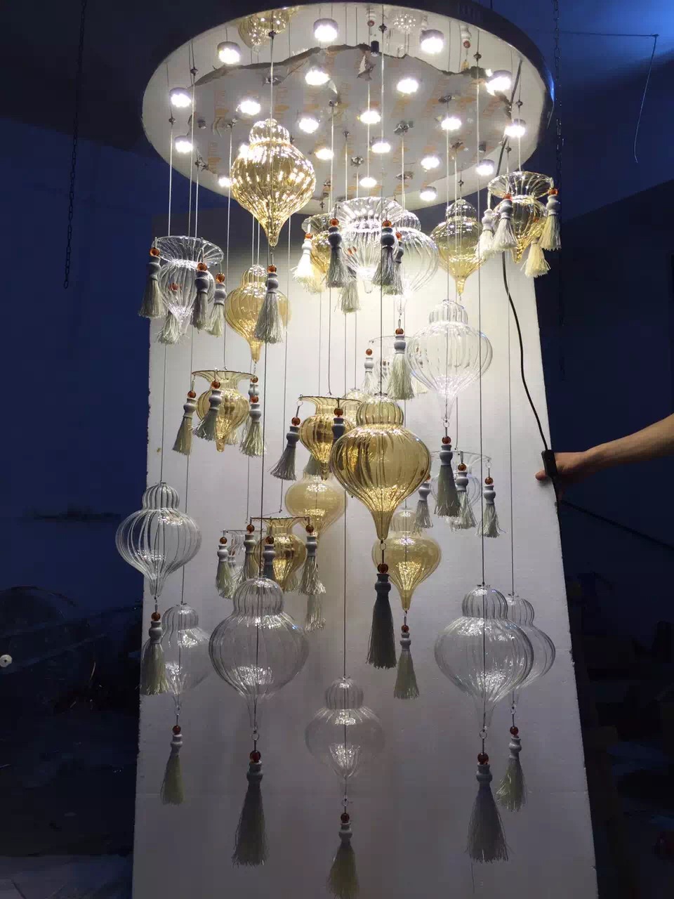 Decoration Stainless Steel Ceiling Glass Modern Light Decoration Stainless Steel Ceiling Glass Modern Light Kp06316