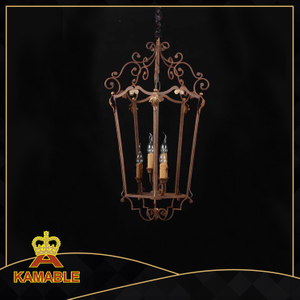 Классический подвесной светильник с железной рамой цвета ржавчины, декоративный подвесной светильник (GD1035-6)