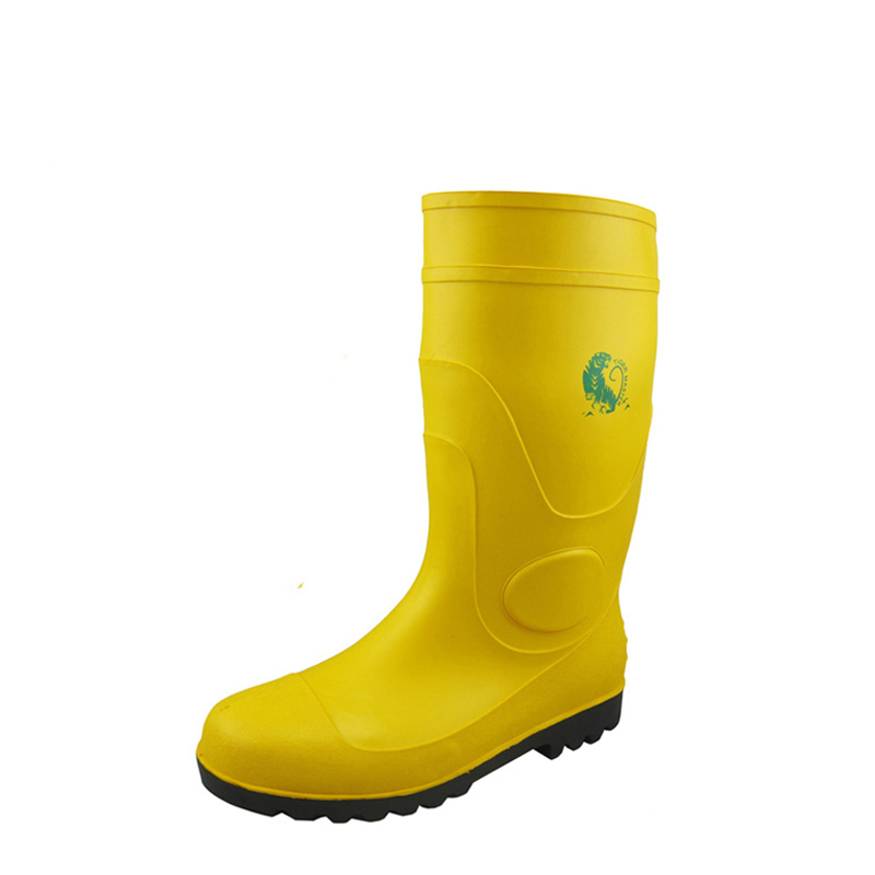 YBS high quality safety pvc rain boots with steel toe