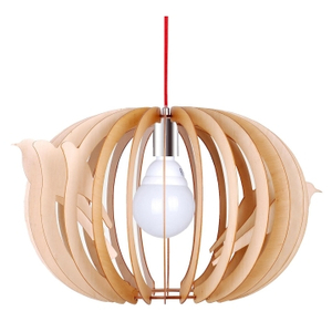 Lámpara pendiente moderna de madera decorativa de la linterna oval de interior (LBMP-NL)