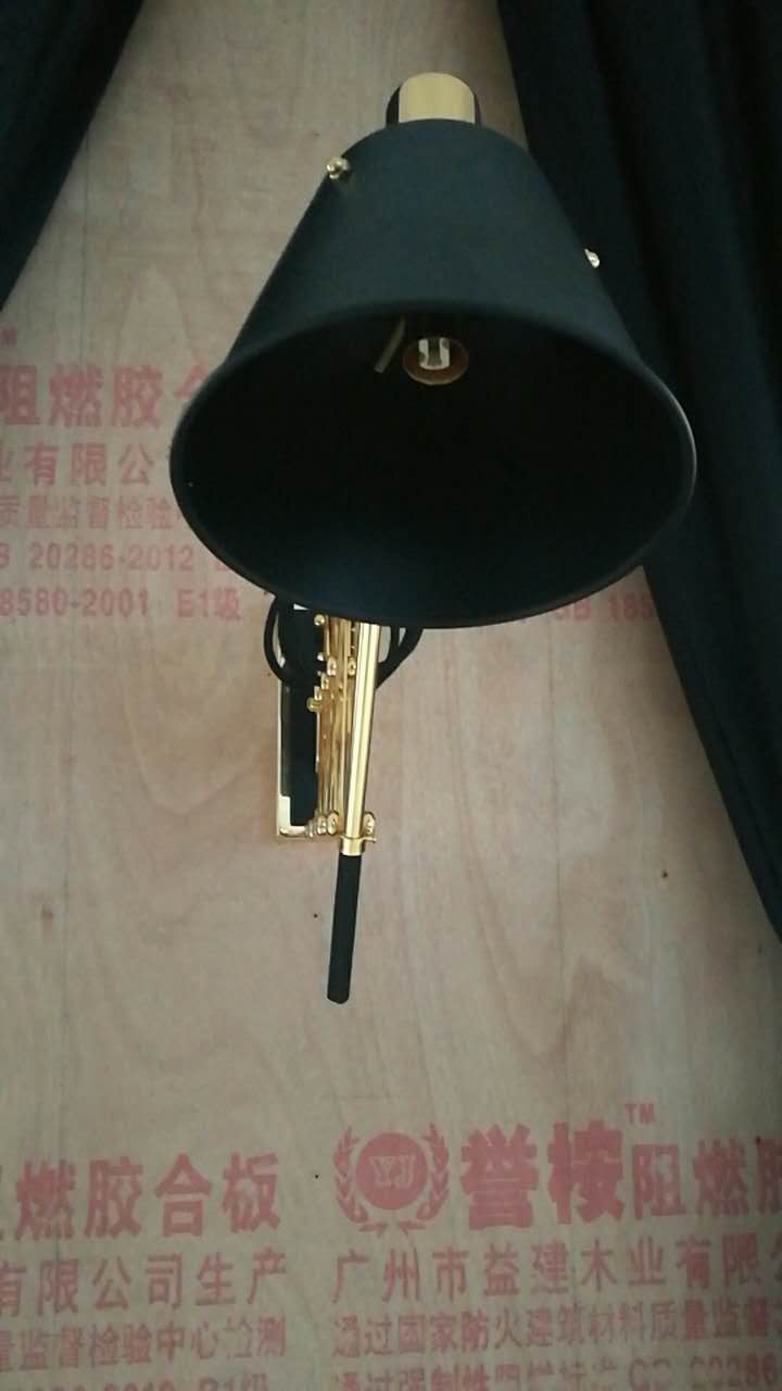 Черный настенный светильник в современной гостевой комнате (KA9003)