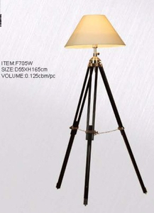 Lámpara de suelo de madera del trípode del estudio industrial (F705W)