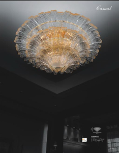 Lámpara de cristal de Murano de la flor del techo (87043)