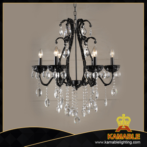 Современная черная хрустальная люстра (1476-6L Black)