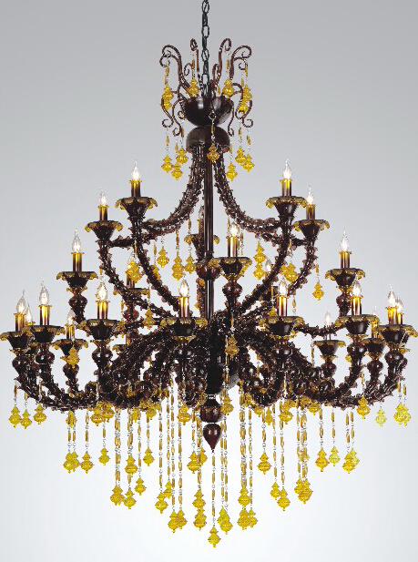 Lámpara grande de cristal del estilo de Murano (90009-15+5+5)