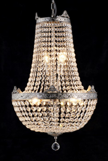 Канделябр кристаллический цепного лоббиа гостиницы традиционный (никель 0901-6L)
