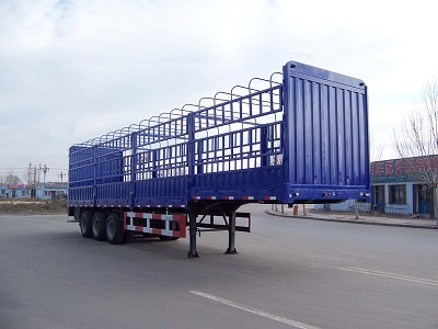 3 Axle 60 Ton Stake Fence Грузовик Полуприцеп для перевозки Навальный Груз, животное, зерно