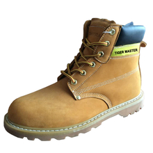 GY001 yellow nubuck leather steel toe goodyear safety shoes