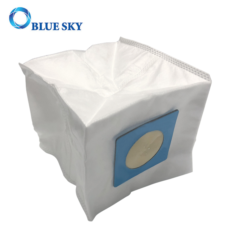 Bolsas de polvo de cubo no tejidas blancas de dos aberturas para aspiradoras