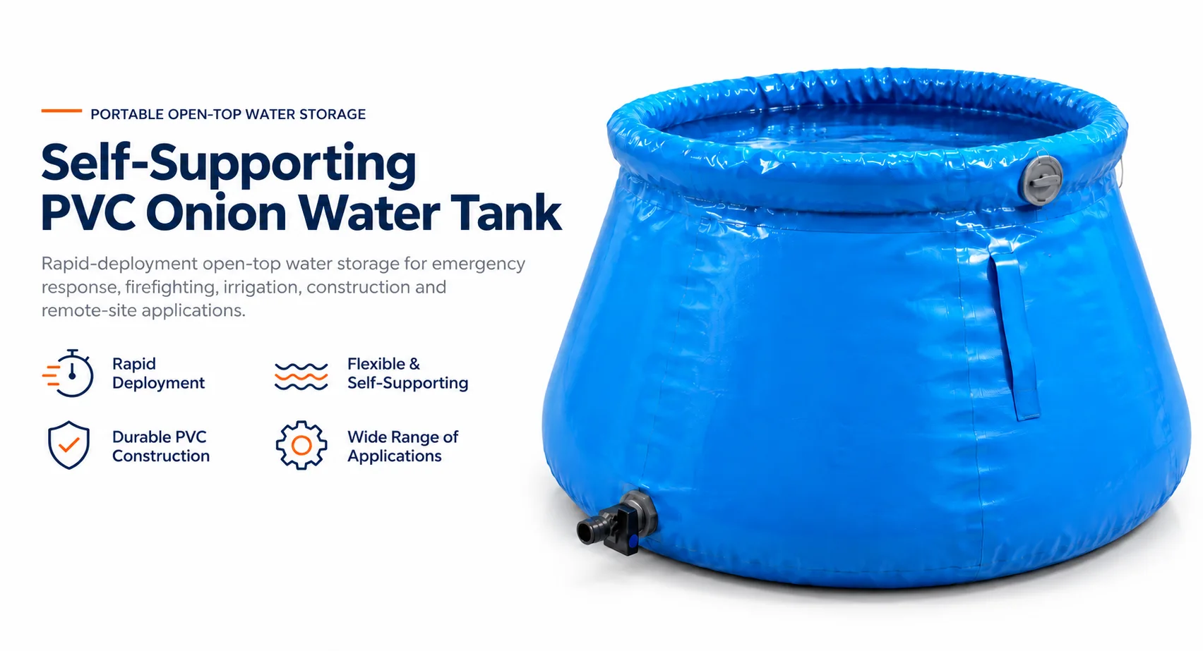 Self-Supporting PVC Onion Water Tank