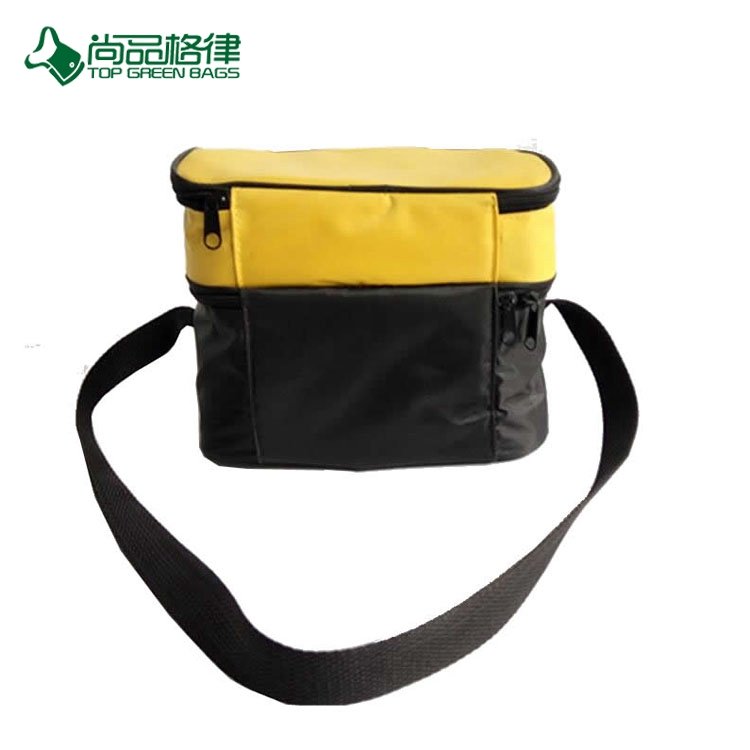 High Quality Multi Pocket Double Deck Customize Patterns Simple Style Lunch Bag