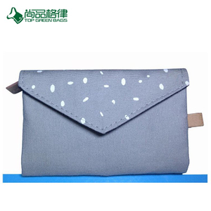 Wholesale Custom Cotton Multi-pocket Envelope Zipper Close Folding Purse Bags