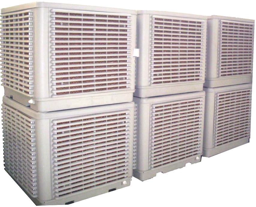 Evaporative Air cooler with upper outlet for poultry house