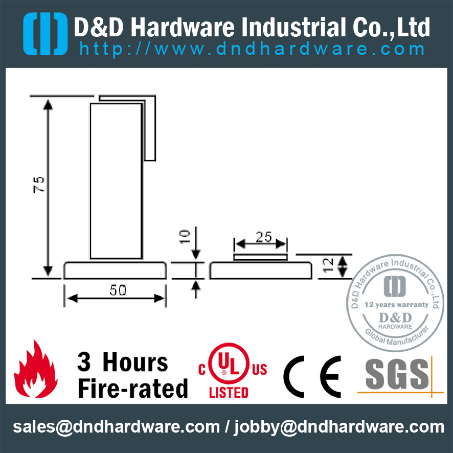 Tapón magnético resistente de la puerta de la seguridad del molde del acero inoxidable 304 para la puerta del metal - DDDS030