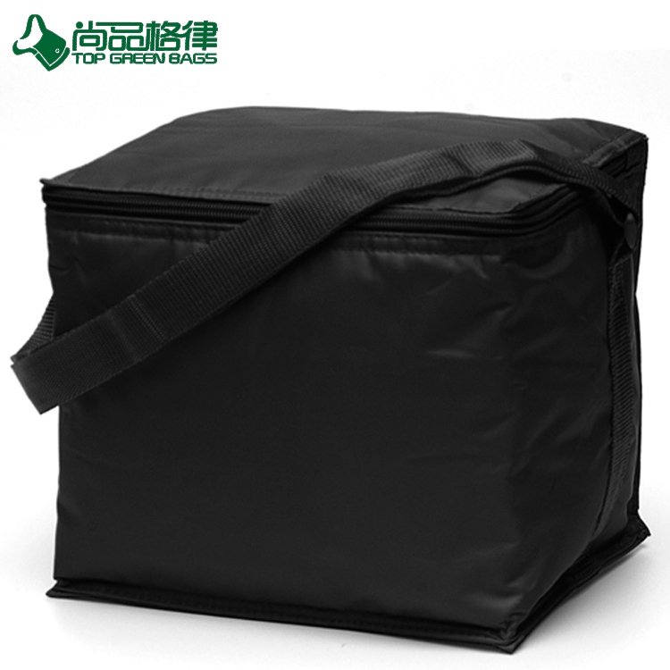 Small Nylon Cooler Bag Custom 6 Can Ice Pack Cooler Bag with Front Pock(TP-CB481)