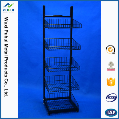 Metal Adjustable Wire Basket Display Rack (PHY3027)